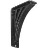 imageEkena Millwork BKTM01X10X12SNE 1 2quot W x 10quot D x 12quot H Nevio Wrought Iron Bracket Single Center BracePowder Coated Black