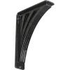 imageEkena Millwork BKTM01X10X12SNE 1 2quot W x 10quot D x 12quot H Nevio Wrought Iron Bracket Single Center BracePowder Coated Black