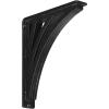 imageEkena Millwork BKTM01X10X12SNE 1 2quot W x 10quot D x 12quot H Nevio Wrought Iron Bracket Single Center BracePowder Coated Black