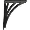 imageEkena Millwork BKTM01X10X12SNE 1 2quot W x 10quot D x 12quot H Nevio Wrought Iron Bracket Single Center BracePowder Coated Black