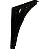 imageEkena Millwork BKTM01X10X12SNE 1 2quot W x 10quot D x 12quot H Nevio Wrought Iron Bracket Single Center BracePowder Coated Black