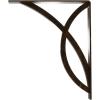 imageEkena Millwork BKTM01X12X15SMI 1 2quot W x 12quot D x 15quot H Miller Wrought Iron Bracket Single Center BraceAntiqued Brass