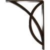 imageEkena Millwork BKTM01X12X15SMI 1 2quot W x 12quot D x 15quot H Miller Wrought Iron Bracket Single Center BraceAntiqued Brass