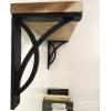 imageEkena Millwork BKTM01X12X15SMI 1 2quot W x 12quot D x 15quot H Miller Wrought Iron Bracket Single Center BraceAntiqued Brass