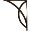 imageEkena Millwork BKTM01X12X15SMI 1 2quot W x 12quot D x 15quot H Miller Wrought Iron Bracket Single Center BraceAntiqued Brass