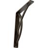 imageEkena Millwork BKTM01X12X15SMI 1 2quot W x 12quot D x 15quot H Miller Wrought Iron Bracket Single Center BraceAntiqued Brass