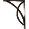 imageEkena Millwork BKTM01X12X15SMI 1 2quot W x 12quot D x 15quot H Miller Wrought Iron Bracket Single Center BraceAntiqued Brass