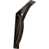 imageEkena Millwork BKTM01X12X15SMI 1 2quot W x 12quot D x 15quot H Miller Wrought Iron Bracket Single Center BraceAntiqued Brass