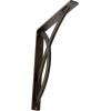imageEkena Millwork BKTM01X12X15SMI 1 2quot W x 12quot D x 15quot H Miller Wrought Iron Bracket Single Center BraceAntiqued Brass