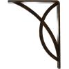 imageEkena Millwork BKTM01X12X15SMI 1 2quot W x 12quot D x 15quot H Miller Wrought Iron Bracket Single Center BraceAntiqued Brass
