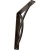 imageEkena Millwork BKTM01X12X15SMI 1 2quot W x 12quot D x 15quot H Miller Wrought Iron Bracket Single Center BraceAntiqued Bronze