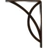 imageEkena Millwork BKTM01X12X15SMI 1 2quot W x 12quot D x 15quot H Miller Wrought Iron Bracket Single Center BraceAntiqued Bronze