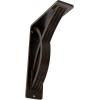 imageEkena Millwork BKTM01X12X15SMI 1 2quot W x 12quot D x 15quot H Miller Wrought Iron Bracket Single Center BraceAntiqued Bronze