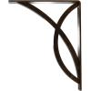 imageEkena Millwork BKTM01X12X15SMI 1 2quot W x 12quot D x 15quot H Miller Wrought Iron Bracket Single Center BraceAntiqued Bronze
