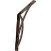 imageEkena Millwork BKTM01X12X15SMI 1 2quot W x 12quot D x 15quot H Miller Wrought Iron Bracket Single Center BraceAntiqued Copper