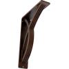 imageEkena Millwork BKTM01X12X15SMI 1 2quot W x 12quot D x 15quot H Miller Wrought Iron Bracket Single Center BraceAntiqued Copper