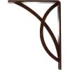 imageEkena Millwork BKTM01X12X15SMI 1 2quot W x 12quot D x 15quot H Miller Wrought Iron Bracket Single Center BraceAntiqued Copper