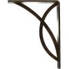 imageEkena Millwork BKTM01X12X15SMI 1 2quot W x 12quot D x 15quot H Miller Wrought Iron Bracket Single Center BraceAntiqued Pale Gold