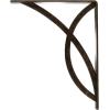 imageEkena Millwork BKTM01X12X15SMI 1 2quot W x 12quot D x 15quot H Miller Wrought Iron Bracket Single Center BraceAntiqued Pale Gold