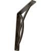 imageEkena Millwork BKTM01X12X15SMI 1 2quot W x 12quot D x 15quot H Miller Wrought Iron Bracket Single Center BraceAntiqued Pale Gold