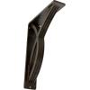 imageEkena Millwork BKTM01X12X15SMI 1 2quot W x 12quot D x 15quot H Miller Wrought Iron Bracket Single Center BraceAntiqued Pale Gold