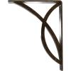 imageEkena Millwork BKTM01X12X15SMI 1 2quot W x 12quot D x 15quot H Miller Wrought Iron Bracket Single Center BraceAntiqued Pale Gold