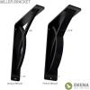 imageEkena Millwork BKTM01X12X15SMI 1 2quot W x 12quot D x 15quot H Miller Wrought Iron Bracket Single Center BraceAntiqued Pewter