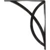 imageEkena Millwork BKTM01X12X15SMI 1 2quot W x 12quot D x 15quot H Miller Wrought Iron Bracket Single Center BraceAntiqued Silver