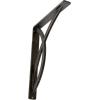 imageEkena Millwork BKTM01X12X15SMI 1 2quot W x 12quot D x 15quot H Miller Wrought Iron Bracket Single Center BraceAntiqued Warm Silver