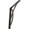 imageEkena Millwork BKTM01X12X15SMI 1 2quot W x 12quot D x 15quot H Miller Wrought Iron Bracket Single Center BraceAntiqued Warm Silver