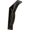 imageEkena Millwork BKTM01X12X15SMI 1 2quot W x 12quot D x 15quot H Miller Wrought Iron Bracket Single Center BraceAntiqued Warm Silver