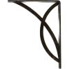 imageEkena Millwork BKTM01X12X15SMI 1 2quot W x 12quot D x 15quot H Miller Wrought Iron Bracket Single Center BraceAntiqued Warm Silver