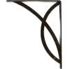 imageEkena Millwork BKTM01X12X15SMI 1 2quot W x 12quot D x 15quot H Miller Wrought Iron Bracket Single Center BraceAntiqued Warm Silver