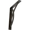 imageEkena Millwork BKTM01X12X15SMI 1 2quot W x 12quot D x 15quot H Miller Wrought Iron Bracket Single Center BraceAntiqued Warm Silver