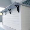 imageEkena Millwork BKTM01X12X15SMI 1 2quot W x 12quot D x 15quot H Miller Wrought Iron Bracket Single Center BraceAntiqued Warm Silver