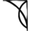 imageEkena Millwork BKTM01X12X15SMI 1 2quot W x 12quot D x 15quot H Miller Wrought Iron Bracket Single Center BracePowder Coated Black