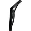imageEkena Millwork BKTM01X12X15SMI 1 2quot W x 12quot D x 15quot H Miller Wrought Iron Bracket Single Center BracePowder Coated Black