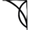 imageEkena Millwork BKTM01X12X15SMI 1 2quot W x 12quot D x 15quot H Miller Wrought Iron Bracket Single Center BracePowder Coated Black