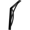 imageEkena Millwork BKTM01X12X15SMI 1 2quot W x 12quot D x 15quot H Miller Wrought Iron Bracket Single Center BracePowder Coated Black