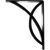 imageEkena Millwork BKTM01X12X15SMI 1 2quot W x 12quot D x 15quot H Miller Wrought Iron Bracket Single Center BracePowder Coated Black