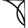 imageEkena Millwork BKTM01X12X15SMI 1 2quot W x 12quot D x 15quot H Miller Wrought Iron Bracket Single Center BracePowder Coated Black