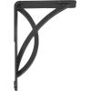 imageEkena Millwork BKTM01X12X15SMI 1 2quot W x 12quot D x 15quot H Miller Wrought Iron Bracket Single Center BracePowder Coated Black