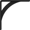 imageEkena Millwork BKTM02X08X08LEHBL 2 inch W x 8 inch D x 8 inch H Legacy Steel Bracket Hammered Black