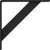 imageEkena Millwork BKTM02X12X12TRHBL 2quotW x 12quotD x 12quotH Traditional Steel Bracket Hammered Black