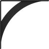 imageEkena Millwork BKTM02X18X18LEHBL 2quotW x 18quotD x 18quotH Legacy Steel Bracket Hammered Black