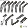 imageEkena Millwork BKTM02X20X20HAHBL 2 inch W x 20 inch D x 20 inch H Hamilton Steel Bracket Hammered Black