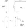 imageEkena Millwork BKTM02X20X20HAHBL 2 inch W x 20 inch D x 20 inch H Hamilton Steel Bracket Hammered Black