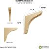 imageEkena Millwork BKTW01X10X10OLRW Large Olympic Wood Wood Brackets 1 34quotW x 10quotD x 10quotH  RubberwoodMaple