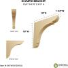 imageEkena Millwork BKTW01X10X10OLRW Large Olympic Wood Wood Brackets 1 34quotW x 10quotD x 10quotH  RubberwoodRubberwood