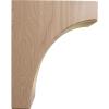 imageEkena Millwork BKTW02X04X06CVRW Clarksville Wood Brackets 1 34quotW x 4quotD x 6quotH  RubberwoodMahogany